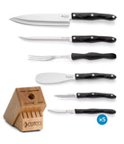 CUTCO Essentials-Set +5 in Eichenholzblock
